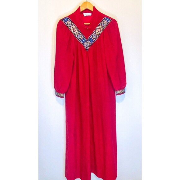 Vtg 80s Vanity Fair Velour Robe Womens LGP Petite Boudoir Glam Retro Glam - Picture 1 of 8